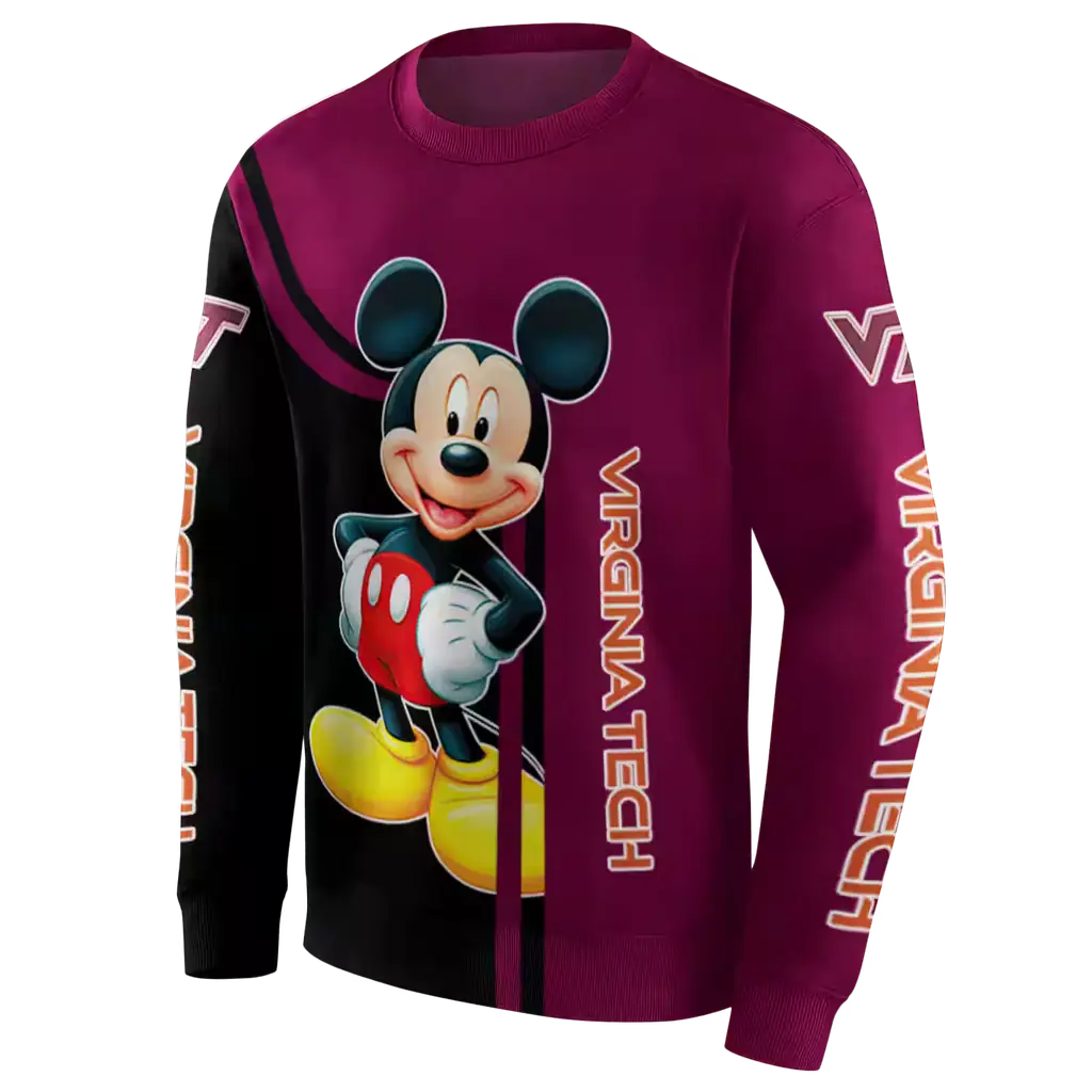 virginia tech hokies mickey mouse maroon black hoodie new arrival virginia tech hokies mickey mouse maroon black hoodie new arrival