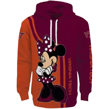 virginia tech hokies minnie mouse maroon hoodie best selling