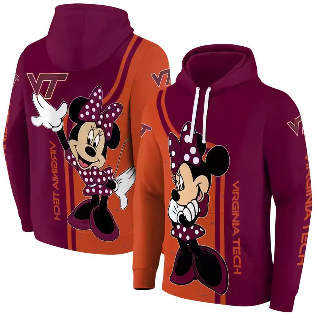 virginia tech hokies minnie mouse maroon hoodie fashion forward virginia tech hokies minnie mouse maroon hoodie fashion forward