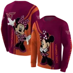 virginia tech hokies minnie mouse maroon hoodie best selling
