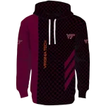 virginia tech hokies monogram pattern maroon hoodie best selling