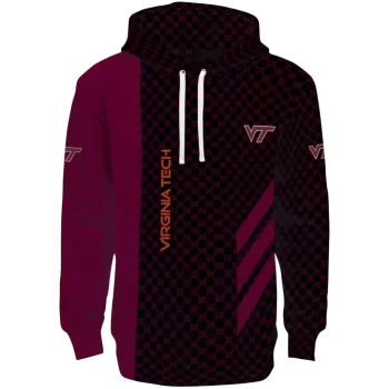 virginia tech hokies monogram pattern maroon hoodie best selling