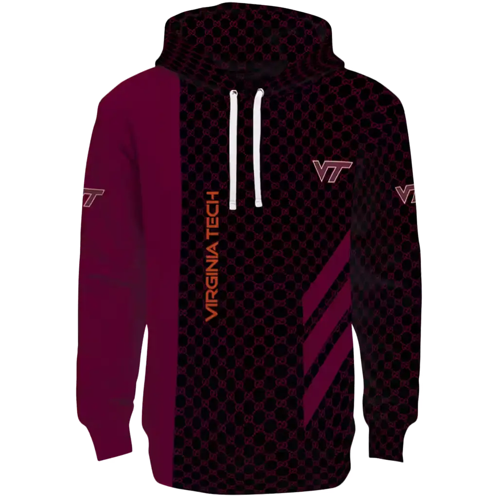 virginia tech hokies monogram pattern maroon hoodie best selling virginia tech hokies monogram pattern maroon hoodie best selling