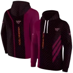virginia tech hokies monogram pattern maroon hoodie best selling
