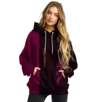 virginia tech hokies monogram pattern maroon hoodie best selling