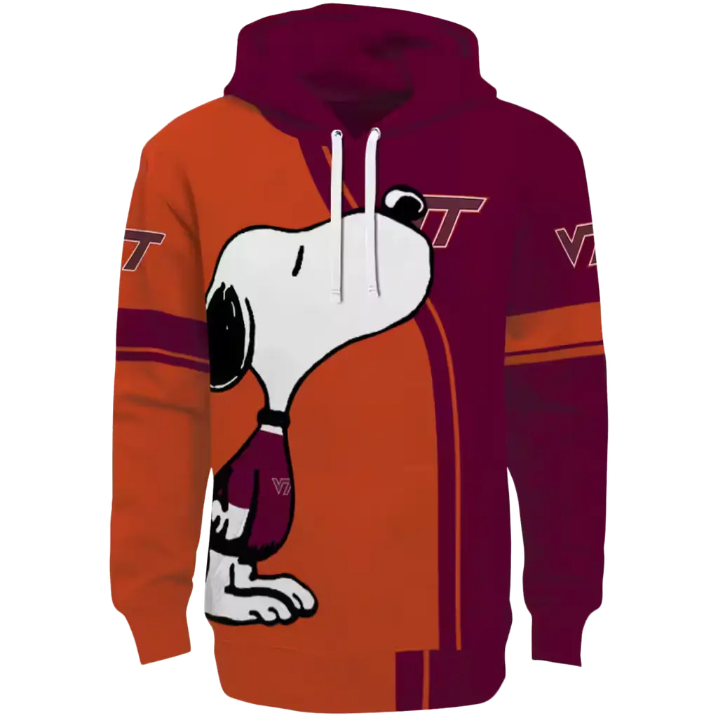 virginia tech hokies playful snoopy maroon hoodie best selling virginia tech hokies playful snoopy maroon hoodie best selling