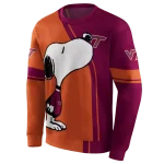 virginia tech hokies playful snoopy maroon hoodie best selling