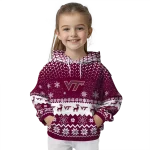 virginia tech hokies reindeer motif maroon hoodie best selling
