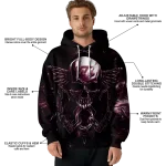 virginia tech hokies skull artwork maroon black hoodie best selling