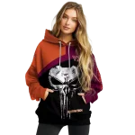 virginia tech hokies skull punisher orange black hoodie best selling