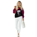 virginia tech hokies skull punisher orange black hoodie best selling