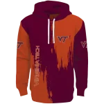 virginia tech hokies splatter effect maroon hoodie best selling