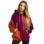 virginia tech hokies splatter effect maroon hoodie best selling