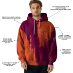 virginia tech hokies splatter effect maroon hoodie best selling