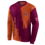 virginia tech hokies splatter effect maroon hoodie best selling