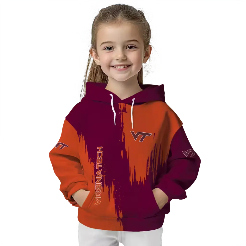 virginia tech hokies splatter effect maroon hoodie top rated virginia tech hokies splatter effect maroon hoodie top rated