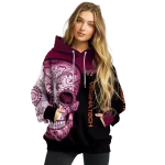 virginia tech hokies sugar skull maroon black hoodie best selling