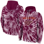virginia tech hokies tie dye pattern maroon hoodie best selling