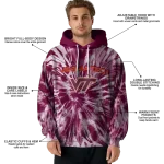 virginia tech hokies tie dye pattern maroon hoodie best selling