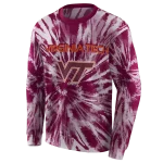 virginia tech hokies tie dye pattern maroon hoodie best selling