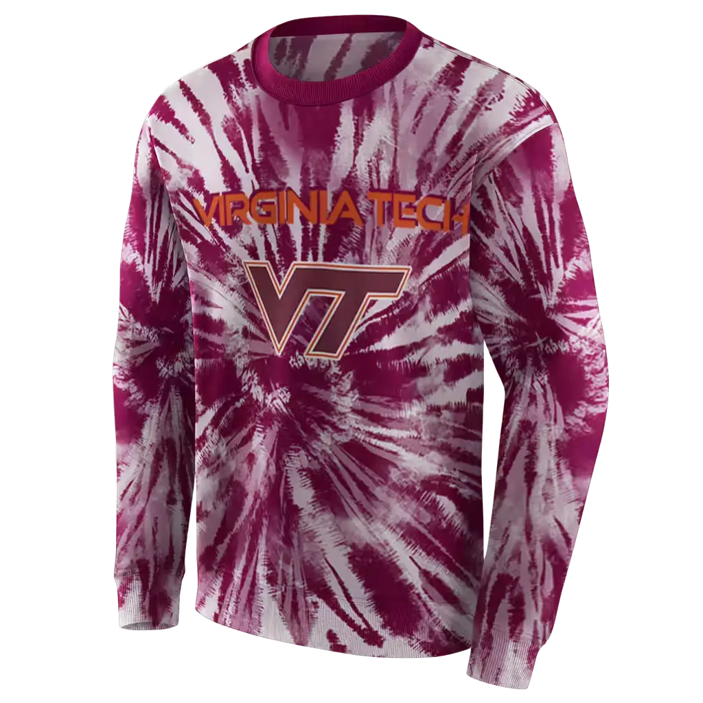 virginia tech hokies tie dye pattern maroon hoodie new arrival virginia tech hokies tie dye pattern maroon hoodie new arrival