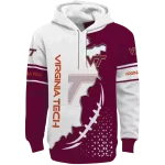 virginia tech hokies triangular pattern maroon white hoodie best selling