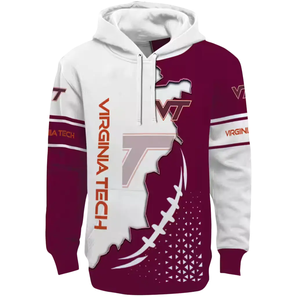 virginia tech hokies triangular pattern maroon white hoodie best selling virginia tech hokies triangular pattern maroon white hoodie best selling