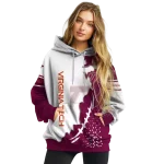 virginia tech hokies triangular pattern maroon white hoodie best selling