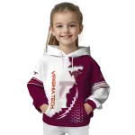 virginia tech hokies triangular pattern maroon white hoodie best selling