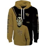 wake forest demon deacons achmed skull gold hoodie best selling
