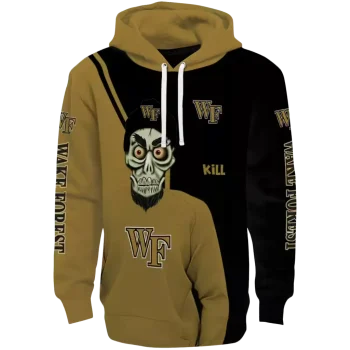 wake forest demon deacons achmed skull gold hoodie best selling