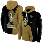 wake forest demon deacons achmed skull gold hoodie best selling