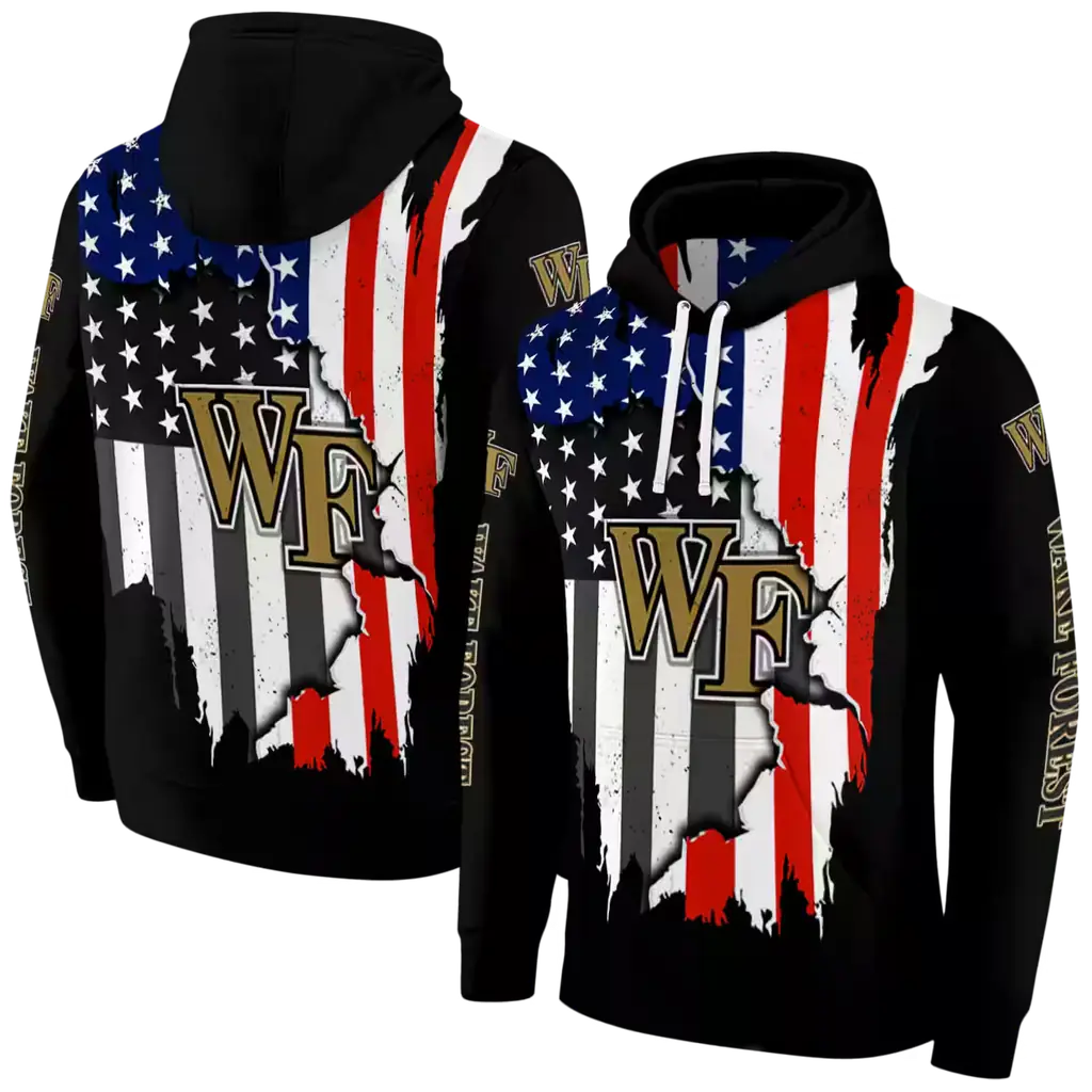 wake forest demon deacons american pride black hoodie fashion forward wake forest demon deacons american pride black hoodie fashion forward