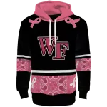 wake forest demon deacons awareness ribbon black pink hoodie best selling