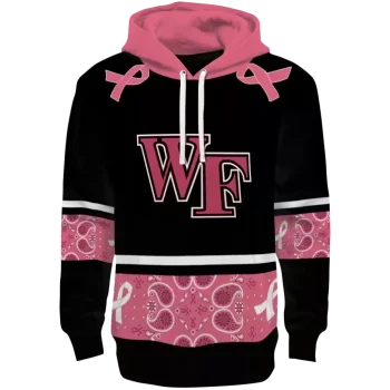 wake forest demon deacons awareness ribbon black pink hoodie best selling