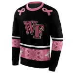 wake forest demon deacons awareness ribbon black pink hoodie best selling