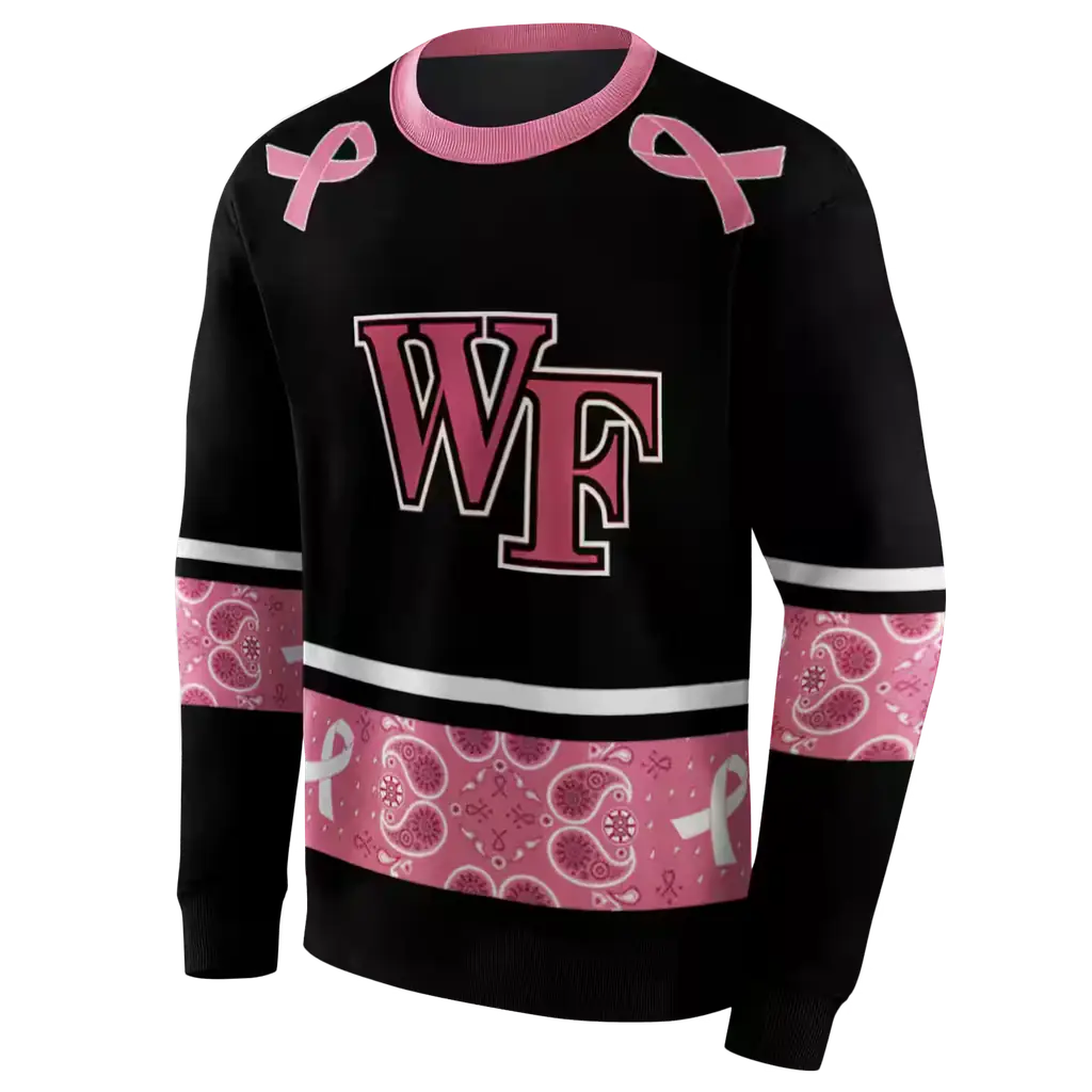 wake forest demon deacons awareness ribbon black pink hoodie new arrival wake forest demon deacons awareness ribbon black pink hoodie new arrival