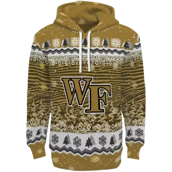 wake forest demon deacons christmas trees gold hoodie best selling