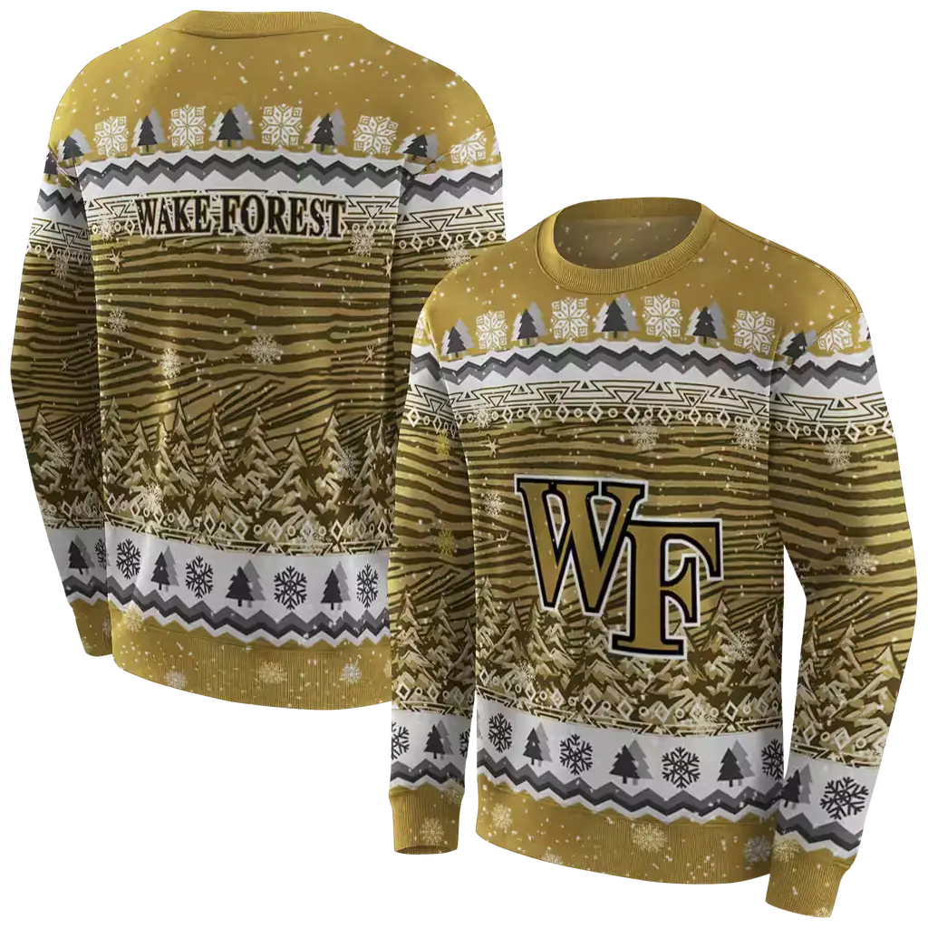 wake forest demon deacons christmas trees gold hoodie premium grade wake forest demon deacons christmas trees gold hoodie premium grade