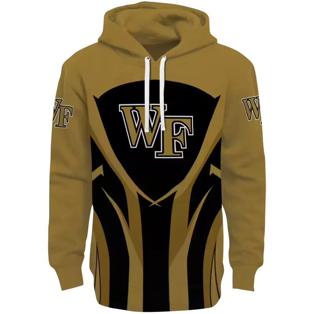 wake forest demon deacons concentric lines gold black hoodie best selling wake forest demon deacons concentric lines gold black hoodie best selling