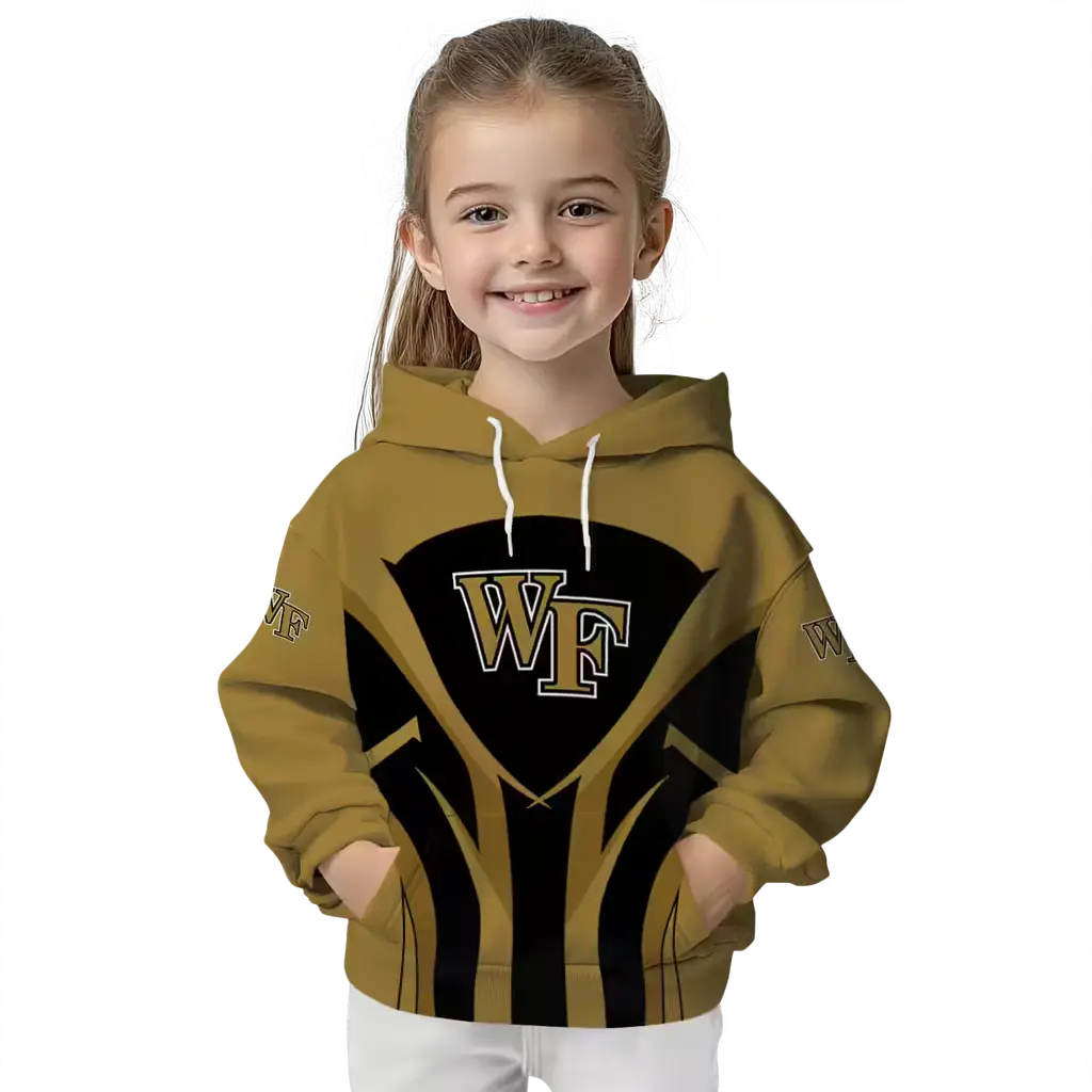 wake forest demon deacons concentric lines gold black hoodie top rated wake forest demon deacons concentric lines gold black hoodie top rated