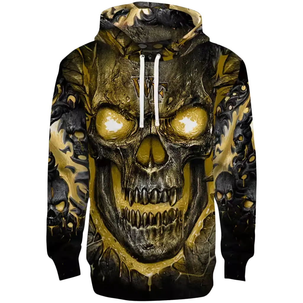 wake forest demon deacons demonic skull gold black hoodie best selling wake forest demon deacons demonic skull gold black hoodie best selling