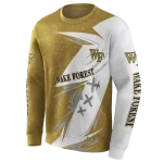 wake forest demon deacons dynamic slash gold white hoodie best selling