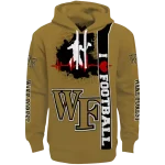 wake forest demon deacons football heartbeat gold hoodie best selling