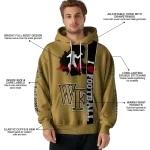 wake forest demon deacons football heartbeat gold hoodie best selling