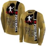 wake forest demon deacons football heartbeat gold hoodie best selling