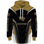 wake forest demon deacons futuristic pattern gold black hoodie best selling