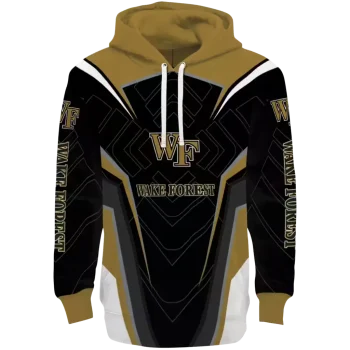 wake forest demon deacons futuristic pattern gold black hoodie best selling