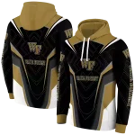 wake forest demon deacons futuristic pattern gold black hoodie best selling