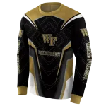wake forest demon deacons futuristic pattern gold black hoodie best selling